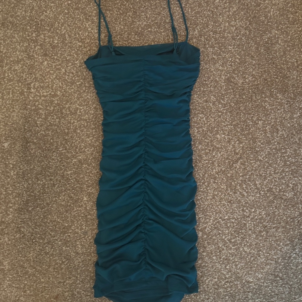 Teal Gigi Mesh Mini Dress - Picture 3 of 3